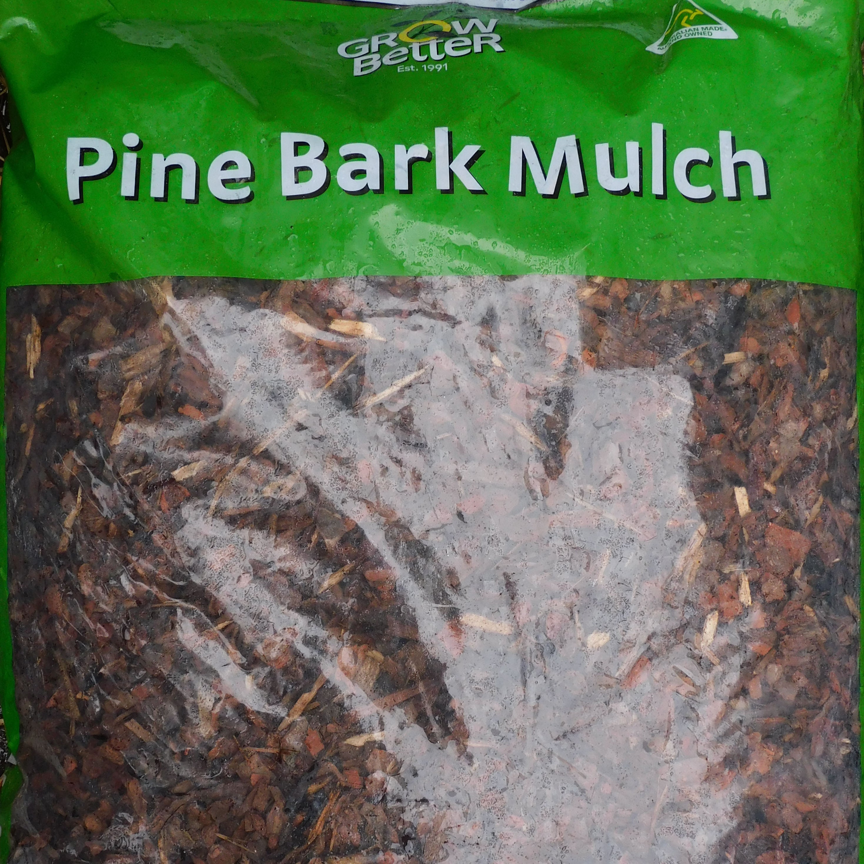 Pine Bark Mulch (per bag) Wombat Gully Plant Farm Geelong