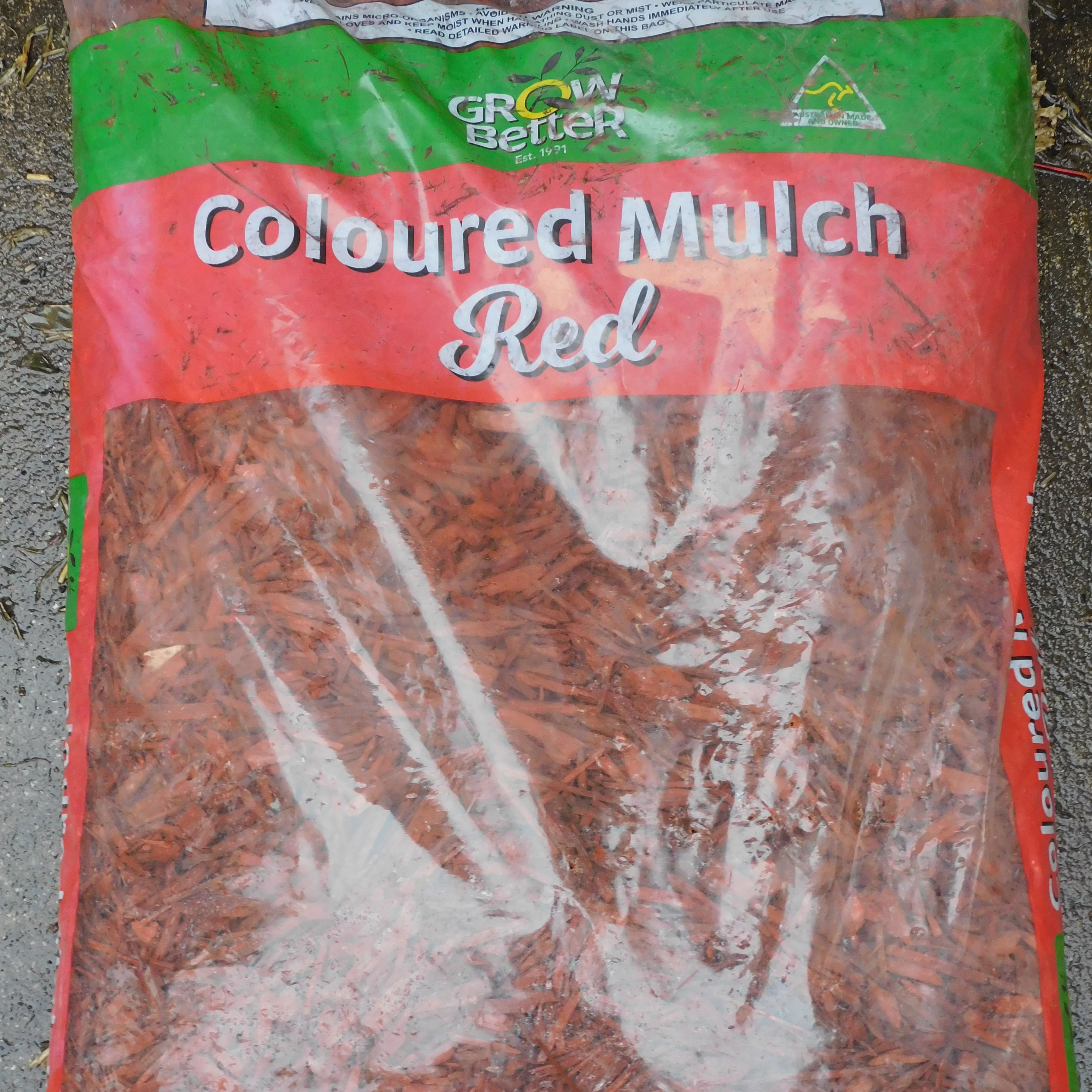Red Mulch (per bag) – Wombat Gully Plant Farm Geelong